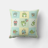 Frogs with Tiny Hobbies Kussen (Achterkant)