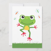 Frogtastic Jumping Frogs Kids Verjaardag Kaart (Achterkant)