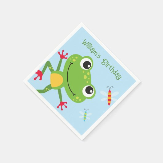 Frogtastic Leaping Frogs Kids Verjaardag Servet (Hoek)