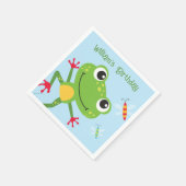 Frogtastic Leaping Frogs Kids Verjaardags Servette Servet (Hoek)