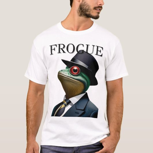 "FROGUE: Modieuze kikker fabelachtig!" T-shirt (Voorkant)