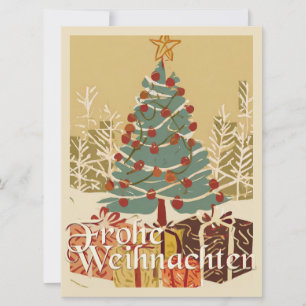 Frohe Kerstdag Boom Cadeaus Retro Stijl