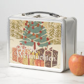 Frohe Kerstdag Boom Cadeaus Retro Stijl (In situ)