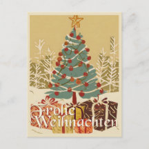 Frohe Kerstdag Boom Cadeaus Retro Stijl