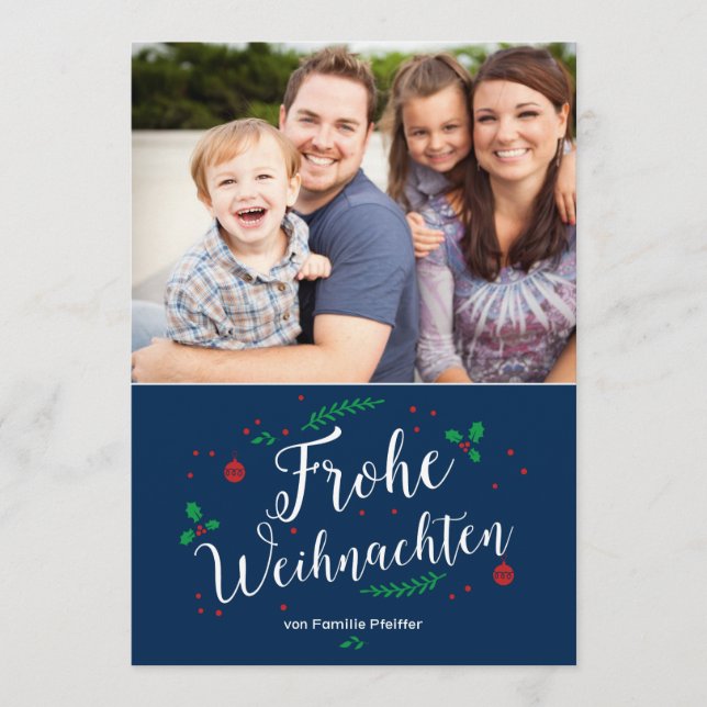 Frohe Mistel Urlaub Foto-Gruß (Voorkant)