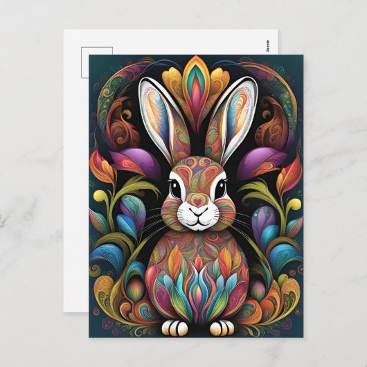 Frohe Ostern 2 Feestdagenkaart (Voorkant / Achterkant)