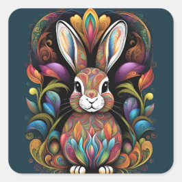 Frohe Ostern 2 Vierkante Sticker