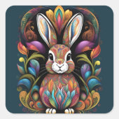 Frohe Ostern 2 Vierkante Sticker (Voorkant)