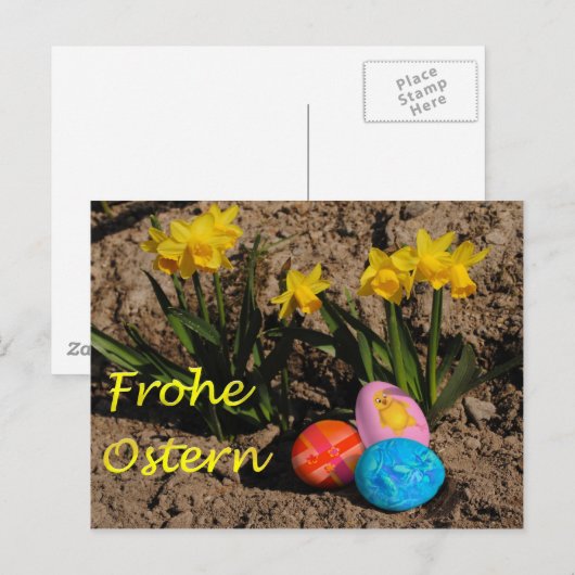 Frohe Ostern Briefkaart (Voorkant / Achterkant)