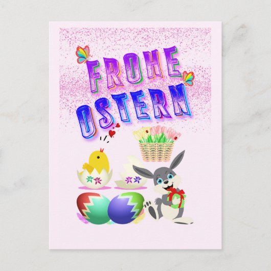 Frohe Ostern Briefkaart (Voorkant)