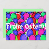 Frohe Ostern! Feestdagenkaart (Voorkant / Achterkant)