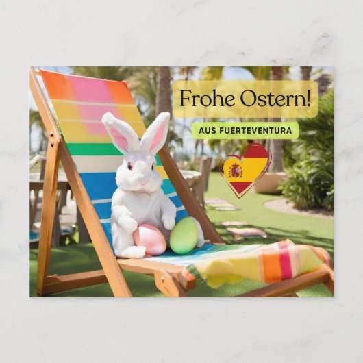 Frohe Ostern Fuerteventura Briefkaart (Voorkant)