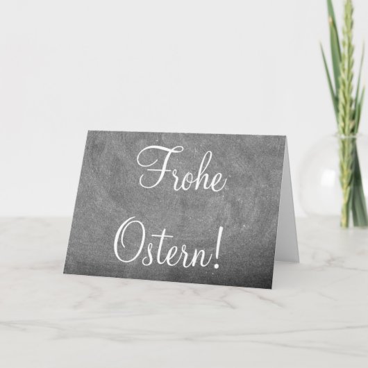 Frohe Ostern German Germany Easter Chalkboard Text Feestdagen Kaart (Voorkant)