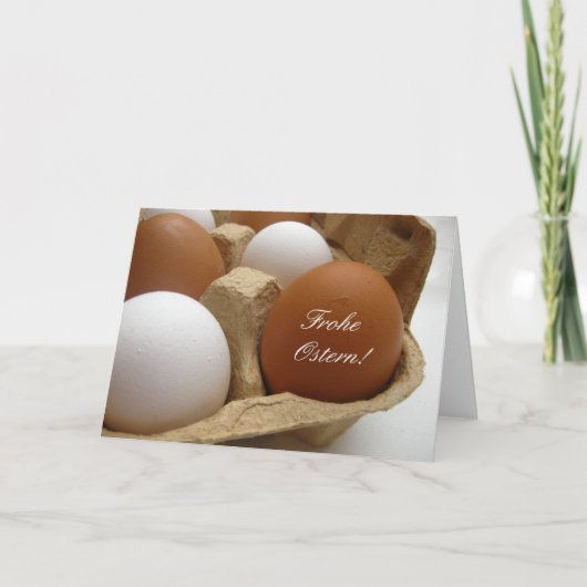 Frohe Ostern German Happy Pasen Feestdagen Kaart (Voorkant)