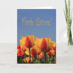 Frohe Ostern German Happy Pasen Feestdagen Kaart