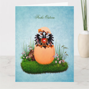 "Frohe Ostern" Habsburg gevouwen kaart