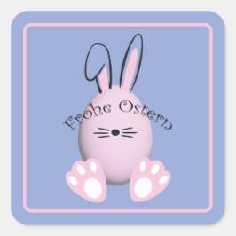 Frohe Ostern Happy Pasen Vierkante Sticker