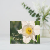 Frohe Ostern mit Blumengruß Briefkaart (Staand voorkant)