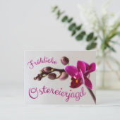 Frohe Ostern mit fröhlicher Ostereierjagd! Briefkaart (Staand voorkant)