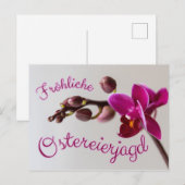 Frohe Ostern mit fröhlicher Ostereierjagd! Briefkaart (Voorkant / Achterkant)