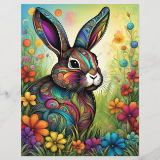 Frohe Ostern - Osterhase in Blumen