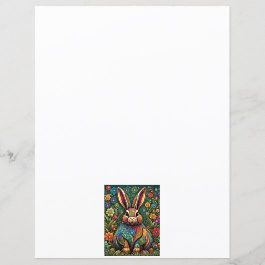 Frohe Ostern - Osterhase in Blumen 2 (Achterkant)