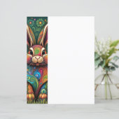 Frohe Ostern - Osterhase in Blumen 2 (Staand voorkant)