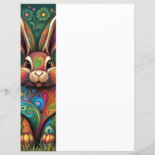 Frohe Ostern - Osterhase in Blumen 2 (Voorkant)