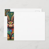 Frohe Ostern - Osterhase in Blumen 2 Briefkaart (Voorkant / Achterkant)