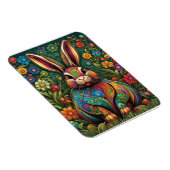 Frohe Ostern - Osterhase in Blumen 2 Magneet (Rechterzijde)