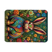 Frohe Ostern - Osterhase in Blumen 2 Magneet (Horizontaal)