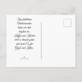 Frohe Ostern - Osterhase in Blumen 2 Uitnodiging Briefkaart (Achterkant)