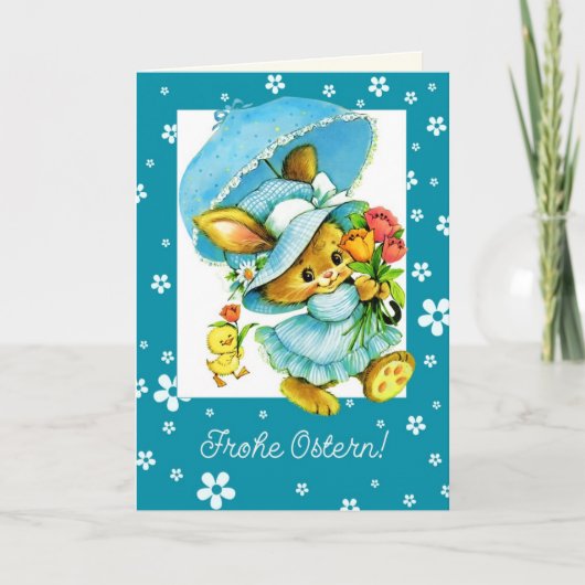 Frohe Ostern. PaasKaart in het Duits Feestdagen Kaart (Voorkant)