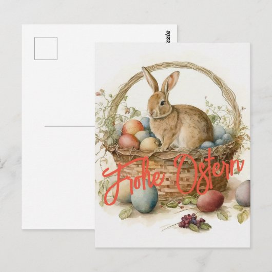 Frohe Ostern Postkarte Briefkaart (Voorkant / Achterkant)