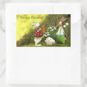 Frohe Ostern Rechthoekige Sticker (Tas)