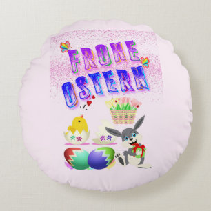 Frohe Ostern Rond Kussen