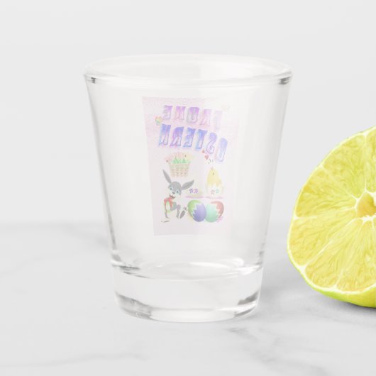 Frohe Ostern Shot Glas (Achterkant)