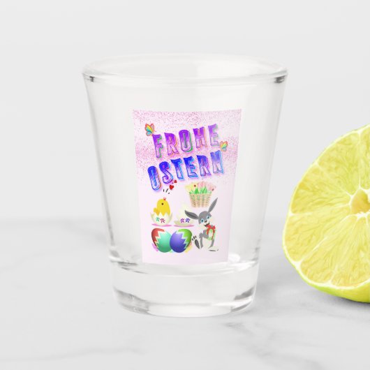 Frohe Ostern Shot Glas (Voorkant)