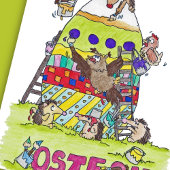 FROHE OSTERN wenskaart van Nicole Janes Feestdagen Kaart