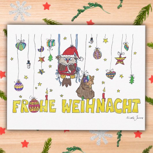Frohe Weihnacht briefkaart door Nicole Janes