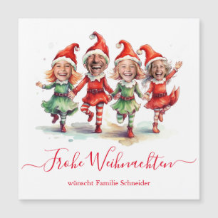 Frohe Weihnachten 4 Foto's Duitse kerstelfen