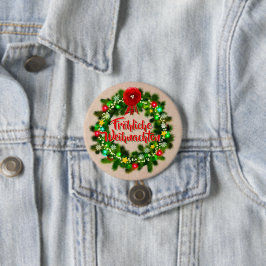 Frohe Weihnachten Abzeichen Kerstmis Ronde Button 7,6 Cm