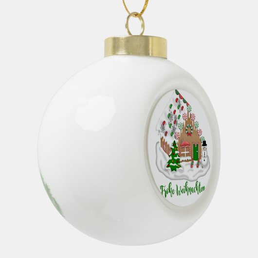 Frohe Weihnachten Anhänger Keramik Baumschmuck Keramische Bal Ornament (Links)