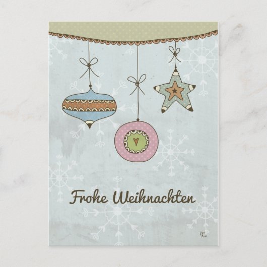 Frohe Weihnachten Briefkaart (Voorkant)