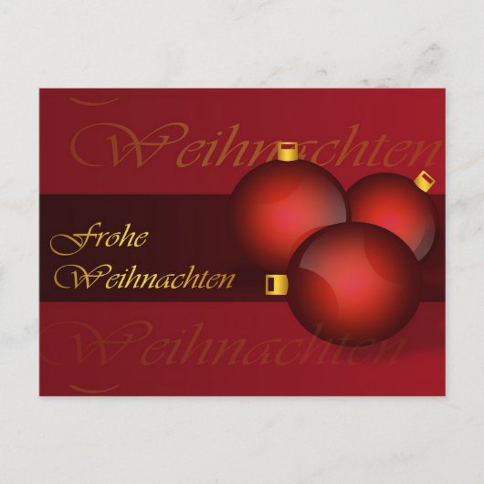 Frohe Weihnachten Briefkaart (Voorkant)