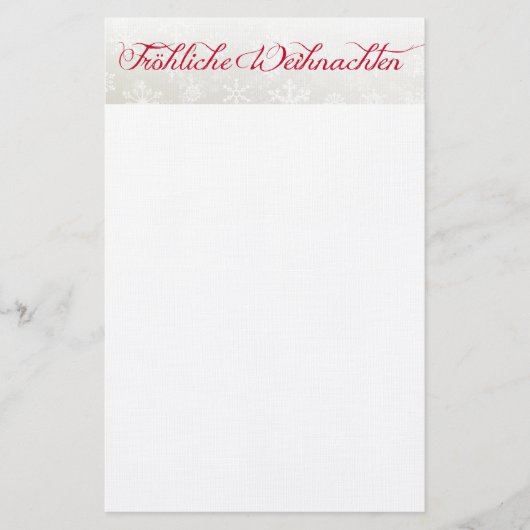 Frohe Weihnachten Briefpapier (Voorkant)