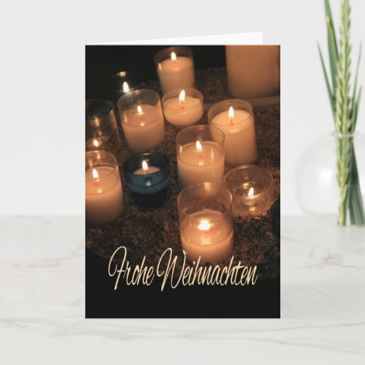Frohe Weihnachten Burning candles kermas Feestdagen Kaart (Voorkant)