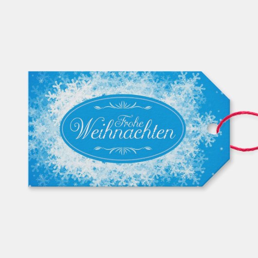 Frohe Weihnachten Cadeaulabel (Voorkant (Horizontaal))