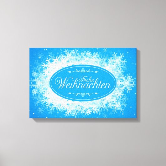 Frohe Weihnachten Canvas Afdruk (Voorkant)