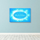 Frohe Weihnachten Canvas Afdruk (Insitu (Houten vloer))